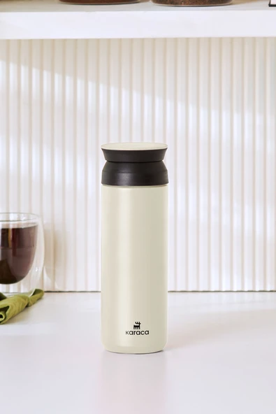 Karaca Rainbow Krem Paslanmaz Çelik Termos 500ml (8 SAATE KADAR SICAK/SOĞUK TUTMA) ürün görseli 1