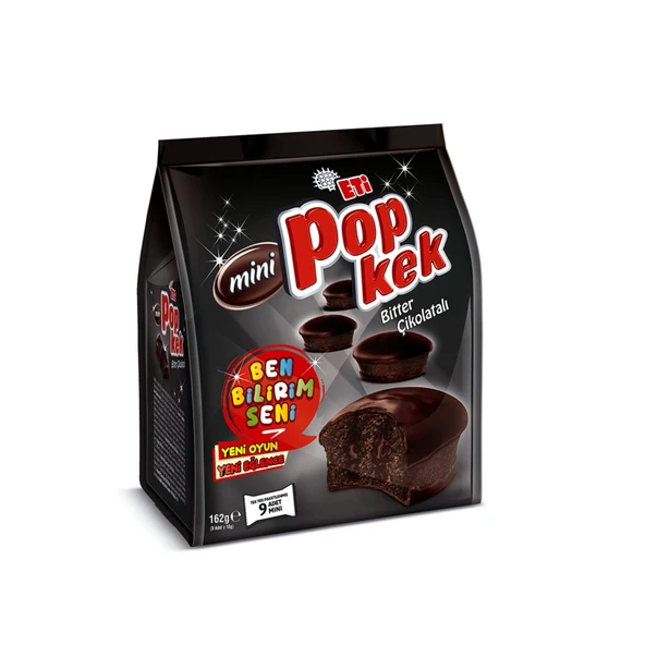 Eti Popkek Mini Bitter Çikolatalı Kek 162 G (6'li Paket) ürün görseli 1