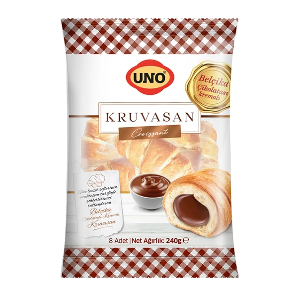 Uno Çikolata Kremalı Kruvasan 8'li 240 G (5'li Paket) ürün görseli 1