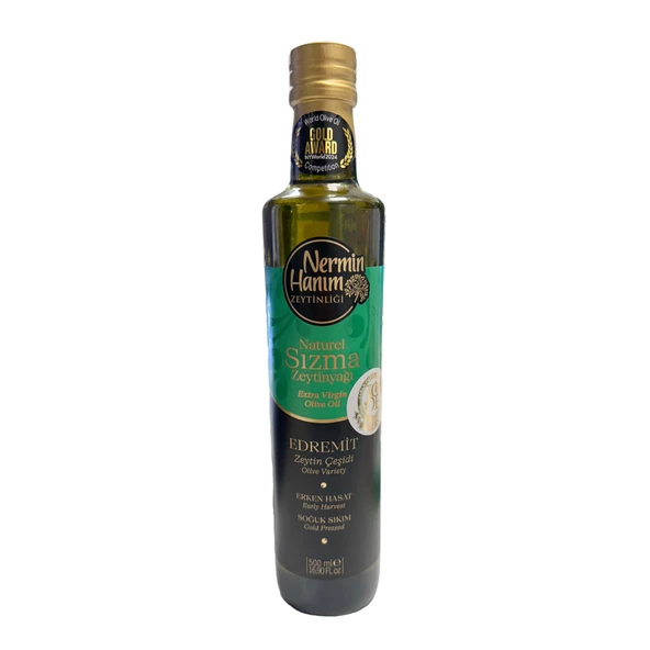 Nermin Hanım Erken Hasat Soğuk Sıkım Zeytinyağı 500ml (2'li Paket) ürün görseli 1
