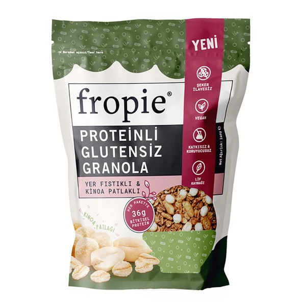 Fropie Protein Yer Fıstık & Kinoa Granola 240G (8'li Paket) ürün görseli 1