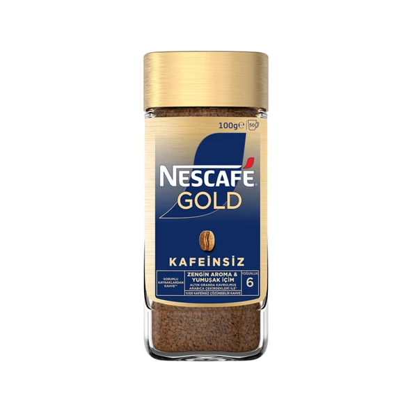 Nescafe Gold Kafeinsiz Kahve 100 G (4'li Paket) ürün görseli 1
