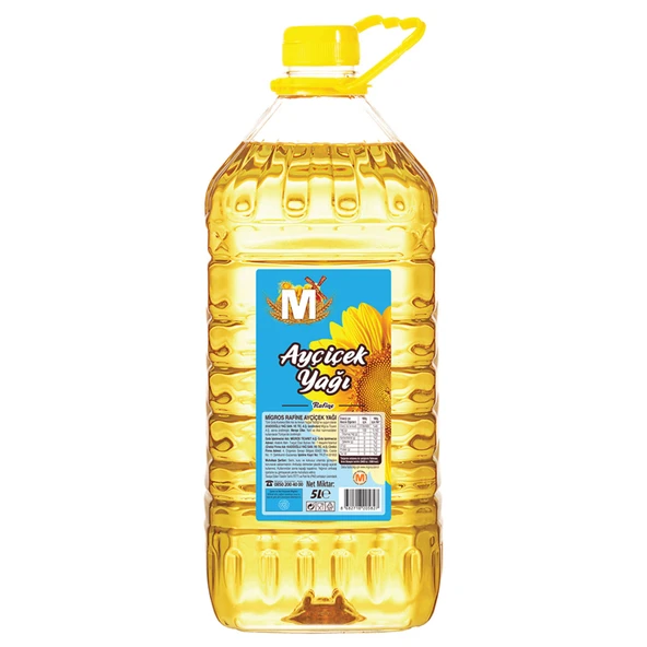 Migros Ayçiçek Yağı 5 L (8'li Paket) ürün görseli 1