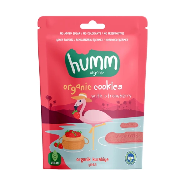 Humm Organik Çilekli Kurabiye 55 G (7'li Paket) ürün görseli 1