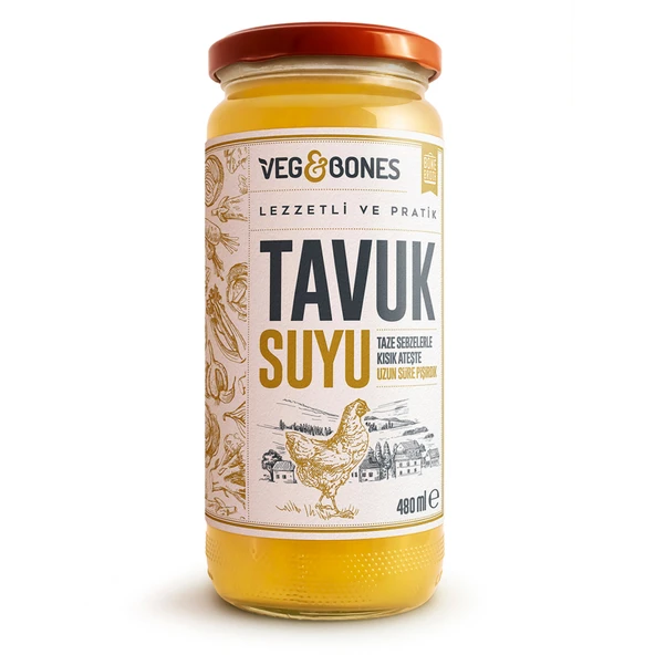 Veg & Bones Tavuk Suyu 480 Ml (5'li Paket) ürün görseli 1