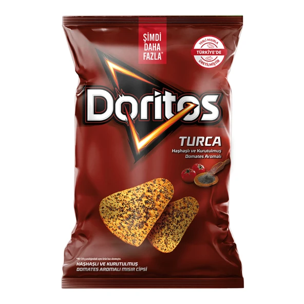 Doritos Haşhaşlı ve Domatesli Mısır Cipsi Süper Boy 130 G (8'li Paket) ürün görseli 1