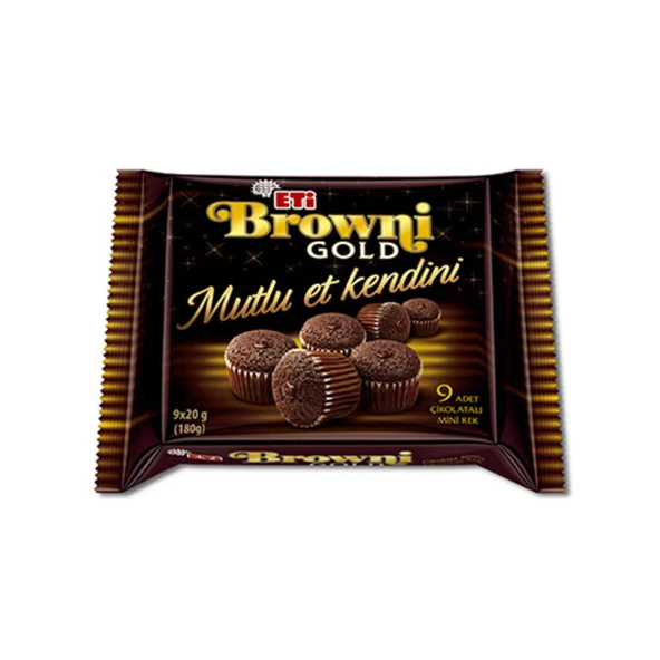 Eti Browni Gold Kakao Soslu Çikolatalı 9'lu 180 G (8'li Paket) ürün görseli 1