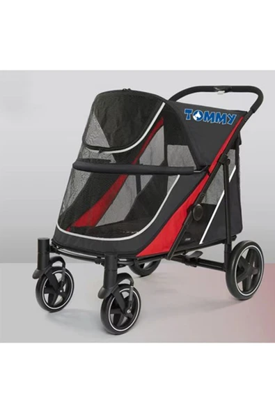 Tommy Pet Arabası Kırmızı 112*65*100 Cm 40 Kg ürün görseli 1