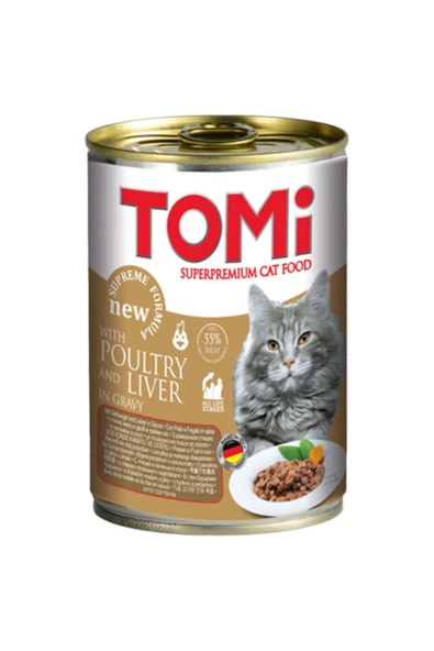 Tomi Kedi Yaş Maması Kümes Hayvanlı 400 G ürün görseli 1