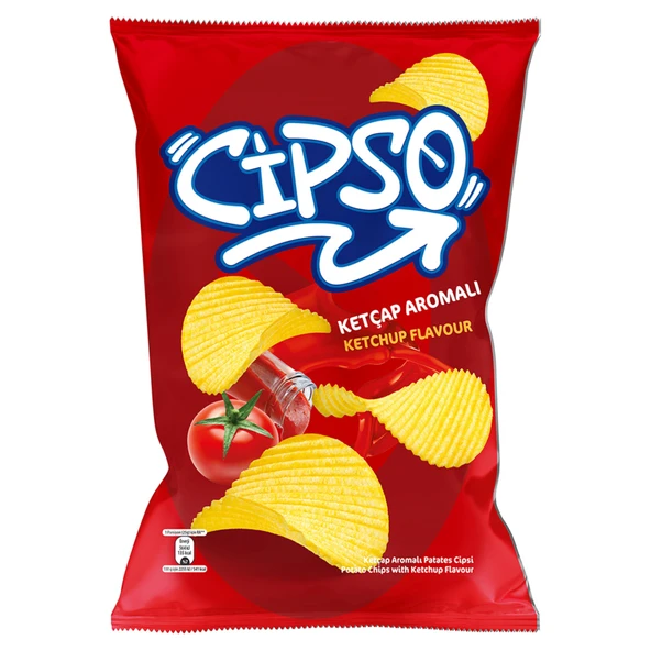 Cipso Tırtıklı Ketçap Aromalı Patates Cipsi 160 G (8'li Paket) ürün görseli 1