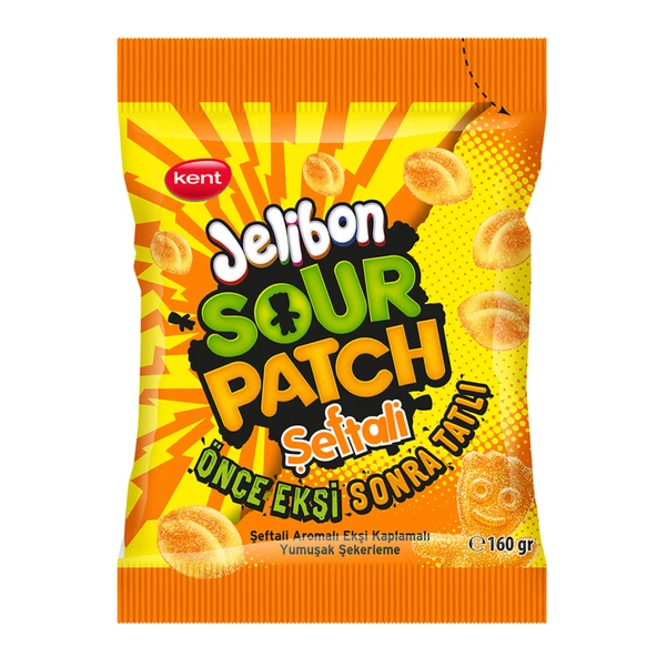 Jelibon Sour Patch Kids Peach 160 G (5'li Paket) ürün görseli 1