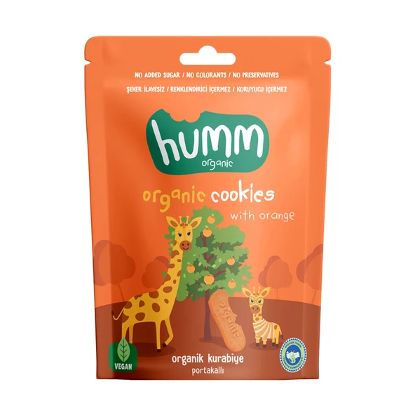 Humm Organik Portakallı Kurabiye 55 G (5'li Paket) ürün görseli 1