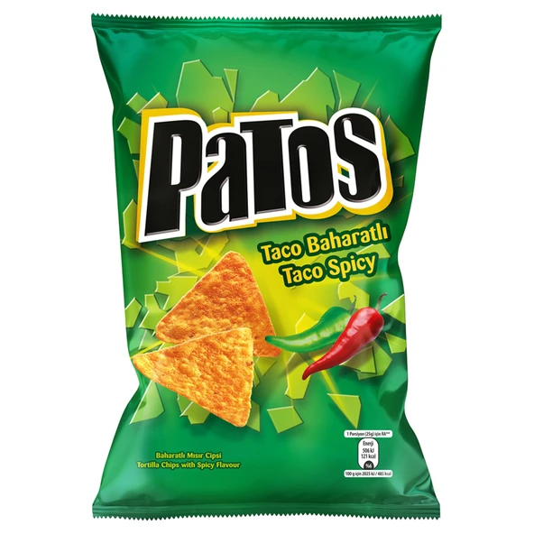 Patos Taco Baharatlı Mısır Cipsi 185 G (7'li Paket) ürün görseli 1