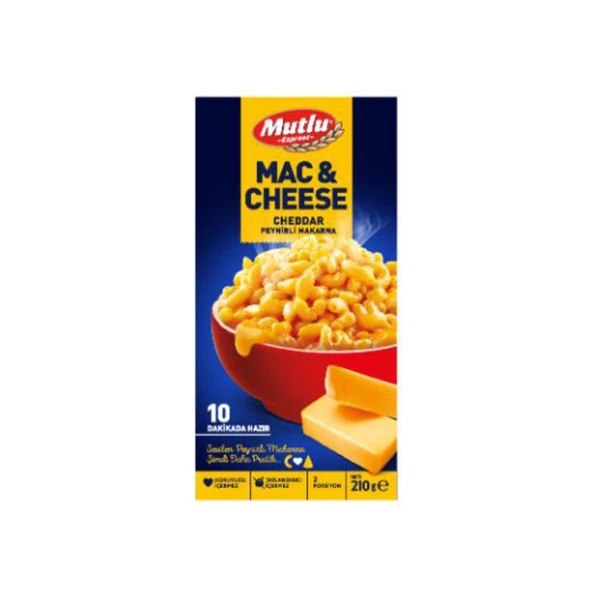 Mutlu Mac & Cheese Makarna 210 G (5'li Paket) ürün görseli 1