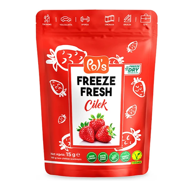 Pol's Freeze Fresh Çilek 15 G (6'li Paket) ürün görseli 1