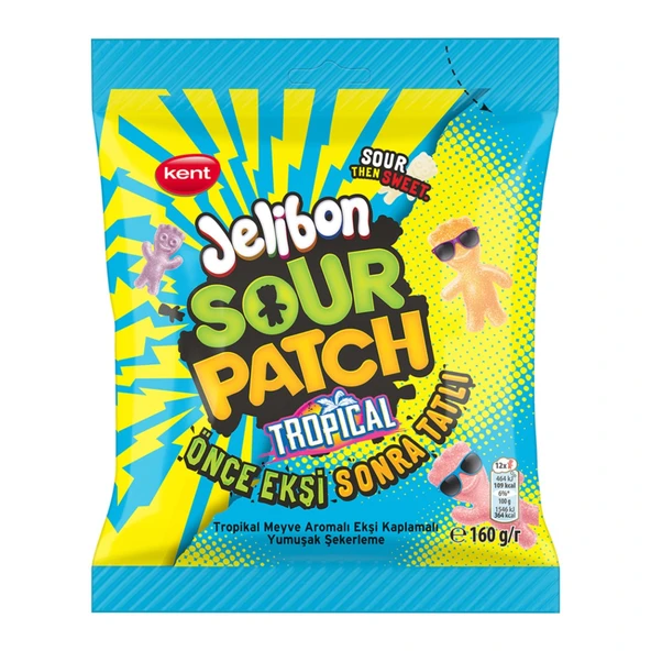 Jelibon Sour Patch Kids Tropikal 160 G (5'li Paket) ürün görseli 1