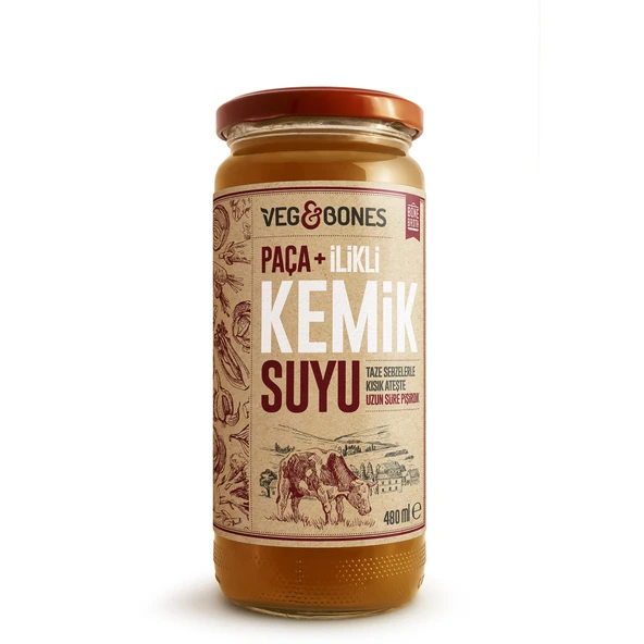 Veg&Bones Paça + İlikli Kemik Suyu 480 Ml (5'li Paket) ürün görseli 1