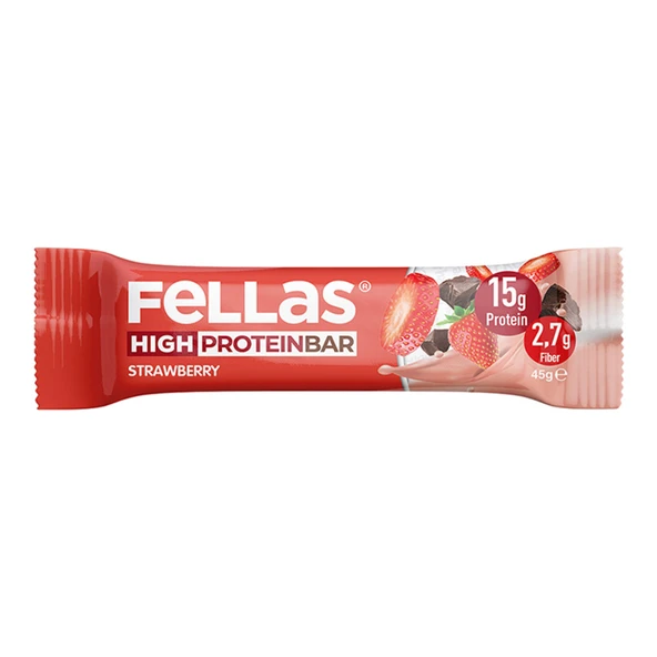 Fellas Yüksek Protein Bar - Çilek 45 G (6'li Paket) ürün görseli 1