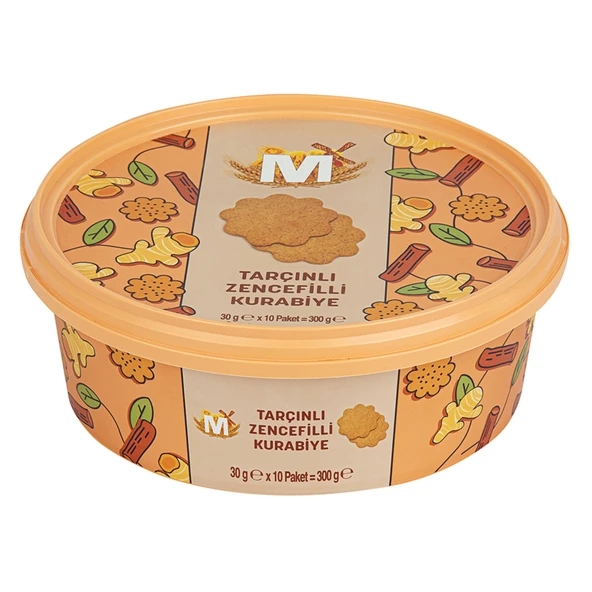 Migros Tarçınlı Zencefilli Kurabiye 300 G (7'li Paket) ürün görseli 1