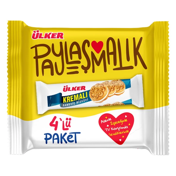 Ülker Kremalı Sandviç Bisküvi 4'lü 244 G (6'li Paket) ürün görseli 1