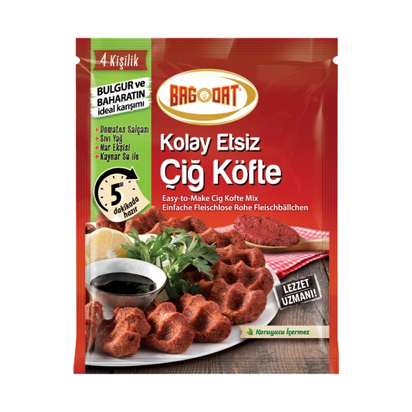 Bağdat Kolay Etsiz Çiğ Köfte 120 G (8'li Paket) ürün görseli 1