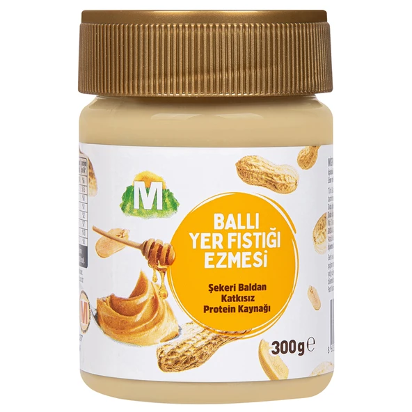Migros Ballı Yer Fıstığı Ezmesi 300 G (4'li Paket) ürün görseli 1