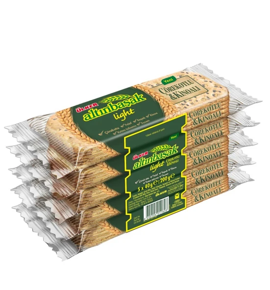 Ülker Altınbaşak Çörek Otlu & Kinoalı Kraker 5 x 40 G (8'li Paket) ürün görseli 1