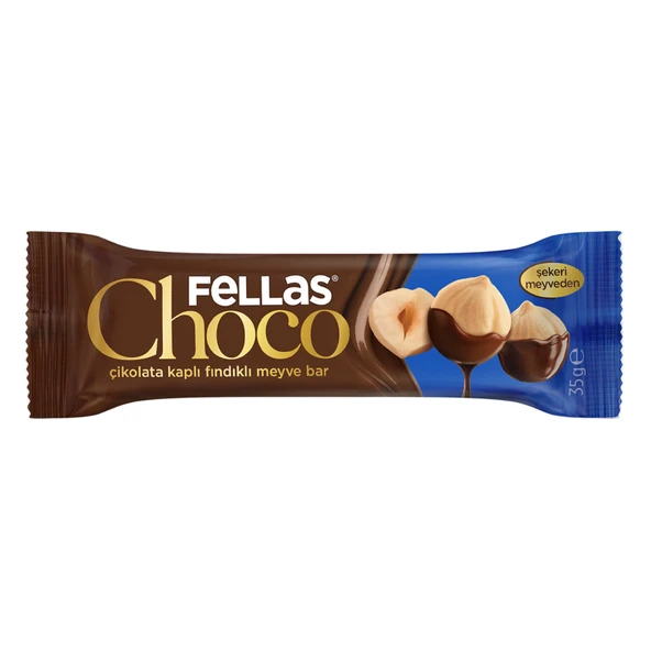 Fellas Fındıklı Çikolata Kaplı Meyve Bar 35 G (8'li Paket) ürün görseli 1