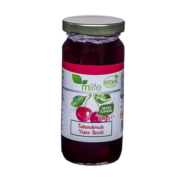 M Life Tatlandırıcılı Vişne Reçeli 280 G (8'li Paket) ürün görseli 1