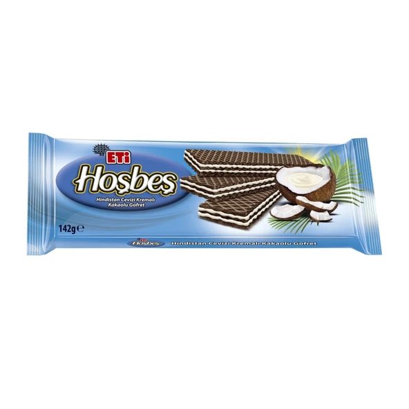 Eti Hoşbeş Hindistan Cevizi Kremalı Gofret 142 G (8'li Paket) ürün görseli 1