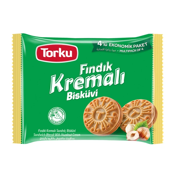 Torku Fındık Kremalı Bisküvi 4'lü Ekonomik Paket 244 G (7'li Paket) ürün görseli 1