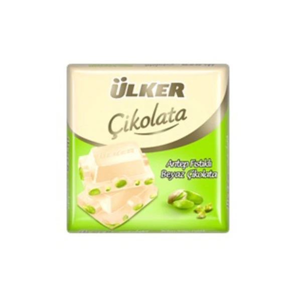 Ülker Antep Fıstıklı Beyaz Kare Çikolata 65 G (5'li Paket) ürün görseli 1