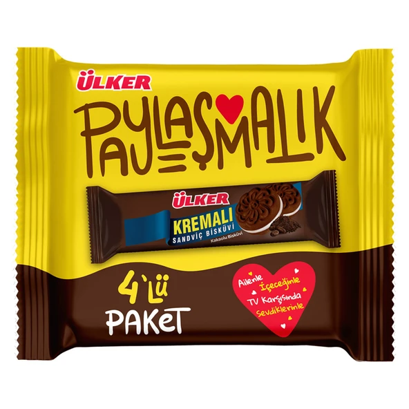 Ülker Kremalı Kakaolu Bisküvi 4 x 61 G (7'li Paket) ürün görseli 1
