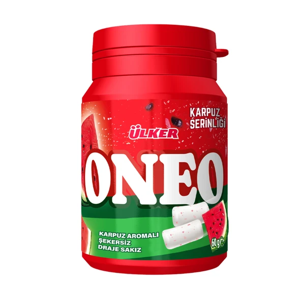 Ülker Oneo Karpuz Şişe Draje Sakız 60 G (8'li Paket) ürün görseli 1