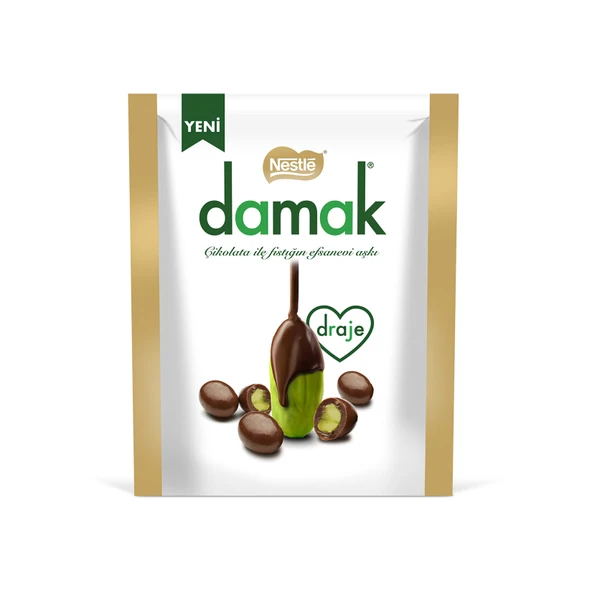 Nestle Damak Sütlü Çikolata Kaplı Antep Fıstıklı Draje 50 G (7'li Paket) ürün görseli 1