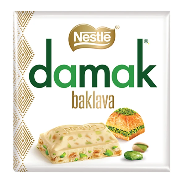 Nestle Damak Baklava Antep Fıstıklı Baklavalı Beyaz Çikolata 60 G (6'li Paket) ürün görseli 1