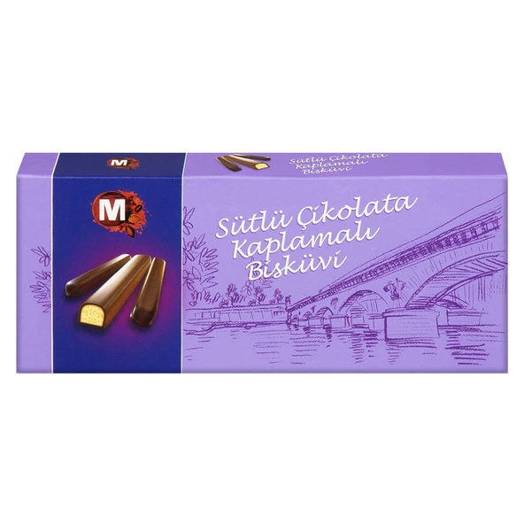 Migros Sütlü Çikolata Kaplamalı Bisküvi 100 G (8'li Paket) ürün görseli 1