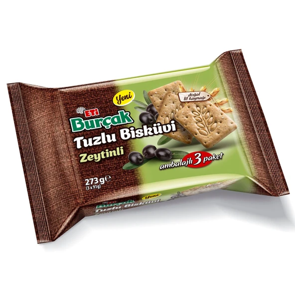 Eti Burçak Tuzlu Zeytinli Bisküvi 3 x 91 G (6'li Paket) ürün görseli 1