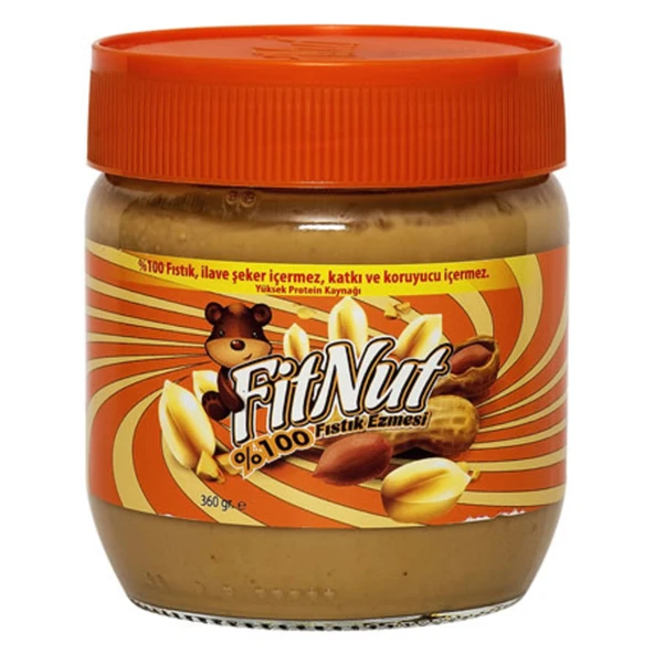 Fitnut %100 Fıstık Ezmesi 360 G (3'li Paket) ürün görseli 1
