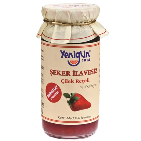 Yenigün Şeker İlavesiz Çilek Reçeli 290 G (6'li Paket) ürün görseli 1