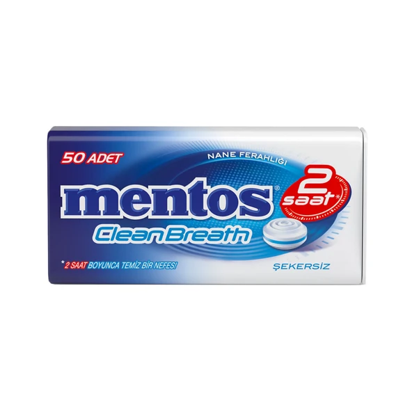 Mentos 2 Saat Clean Breath Nane Aromalı Şeker 35 G (5'li Paket) ürün görseli 1