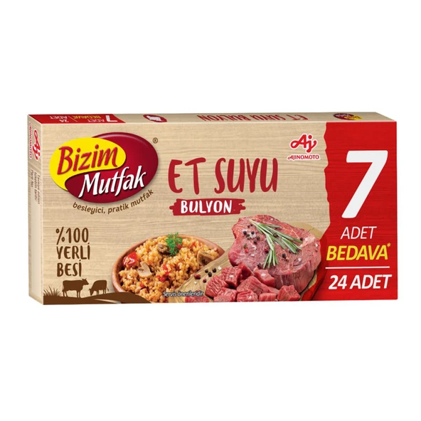 Bizim Mutfak Yerli Besi Et Bulyon 24 x 10 G (6'li Paket) ürün görseli 1