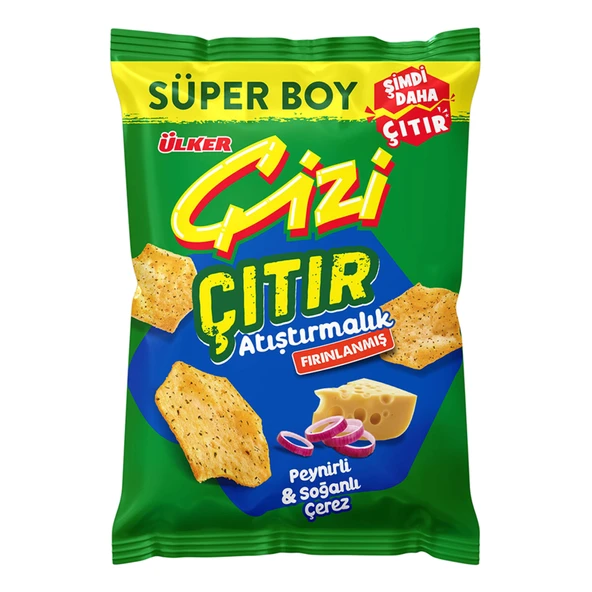 Ülker Çizi Çıtır Peynir & Soğan Süper Boy 120 G (8'li Paket) ürün görseli 1