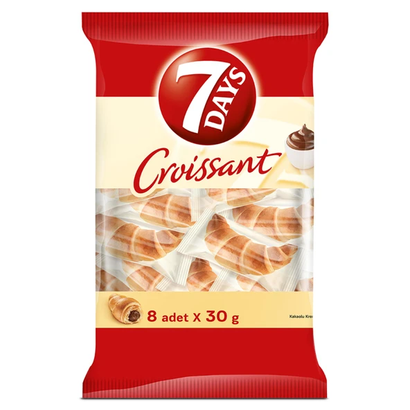 Sevendays Kakaolu Kruvasan 8 x 30 G (8'li Paket) ürün görseli 1