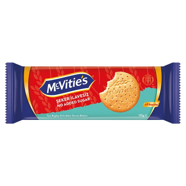 McVitie's Digestive Zero Sugar Original Bisküvi 133 G (8'li Paket) ürün görseli 1