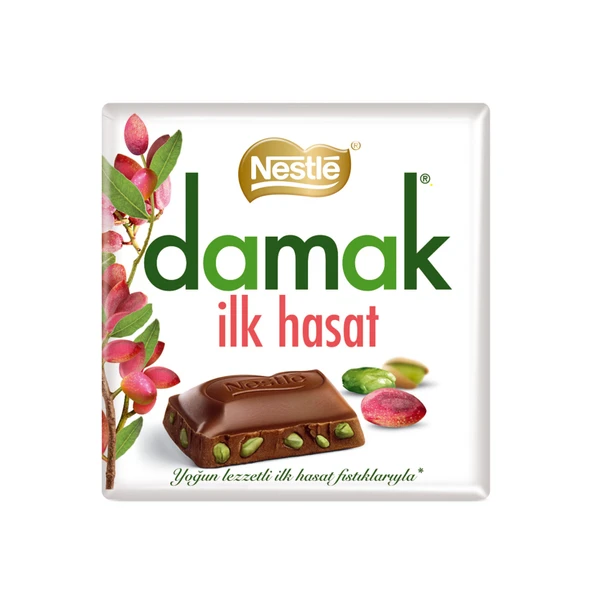 Nestle Damak İlk Hasat Antep Fıstıklı Sütlü Çikolata 60 G (6'li Paket) ürün görseli 1