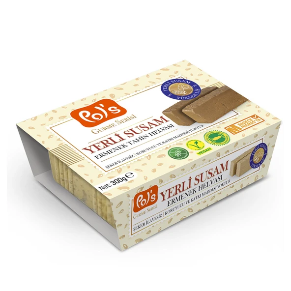 Pol’s Gurme Serisi Yerli Susam  Ermenek Helvası 300 g (4'li Paket) ürün görseli 1