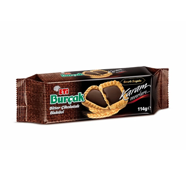 Eti Burçak Bitter Çikolatalı Yulaflı Bisküvi 114 G (8'li Paket) ürün görseli 1