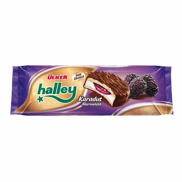 Ülker Halley Karadutlu Sandviç Bisküvi 236 G (5'li Paket) ürün görseli 1