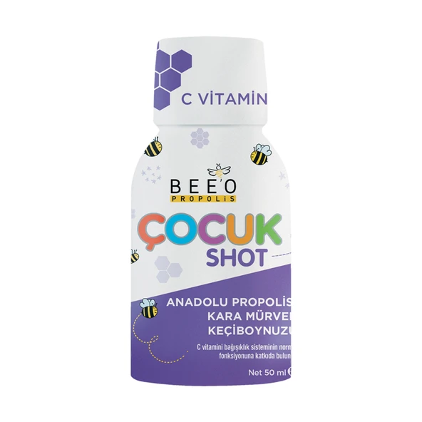 Beeo Kara Mürver Keçiboynuzu Shot Çocuk 50 Ml (8'li Paket) ürün görseli 1